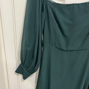 Lulus Long Emerald Green Long Dress size small